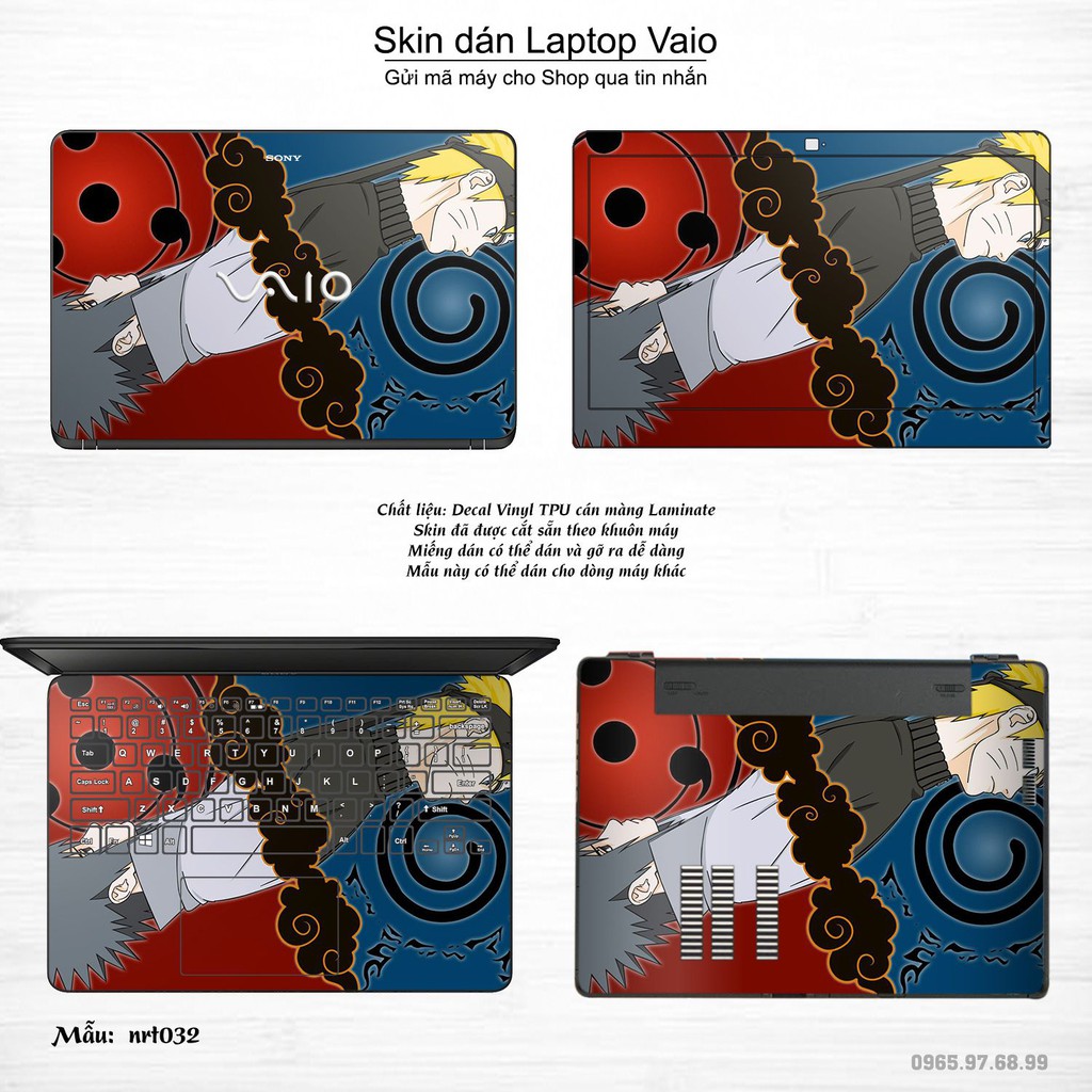 Skin dán Laptop Sony Vaio in hình Naruto _nhiều mẫu 2 (inbox mã máy cho Shop)