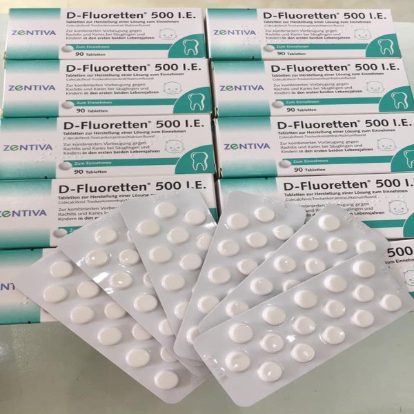 Vitamin D Fluoretten 500 I. E. Đức, 90 viên