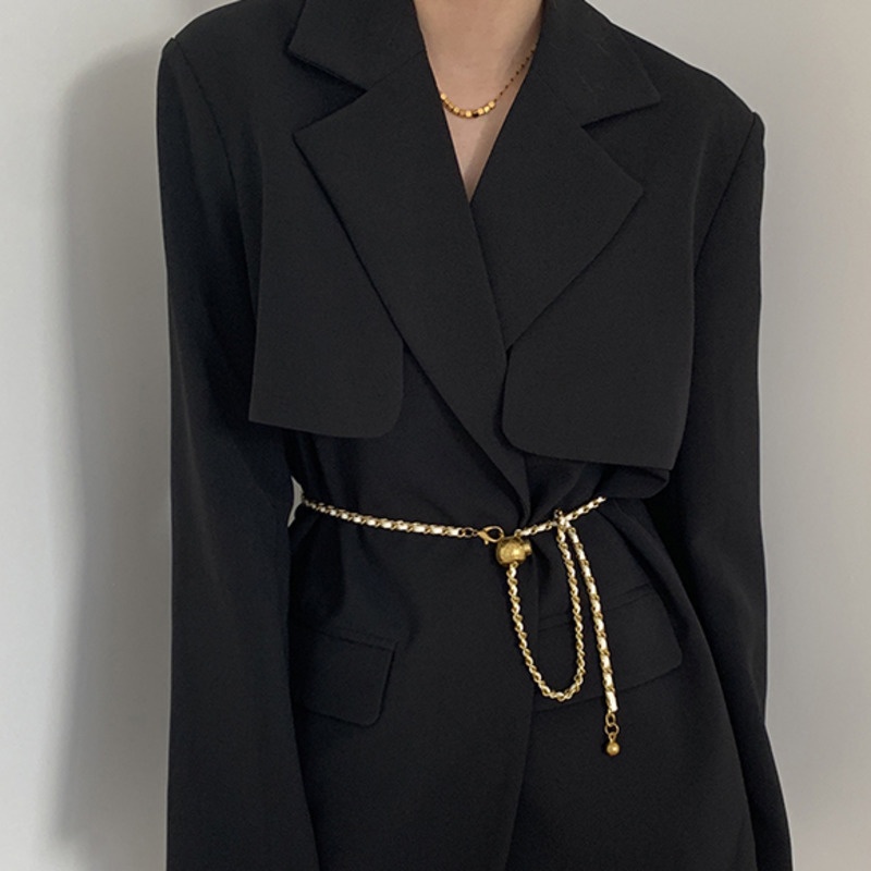 Thắt lưng dây xích bằng kim loại phong cách cổ điển dành cho nữ