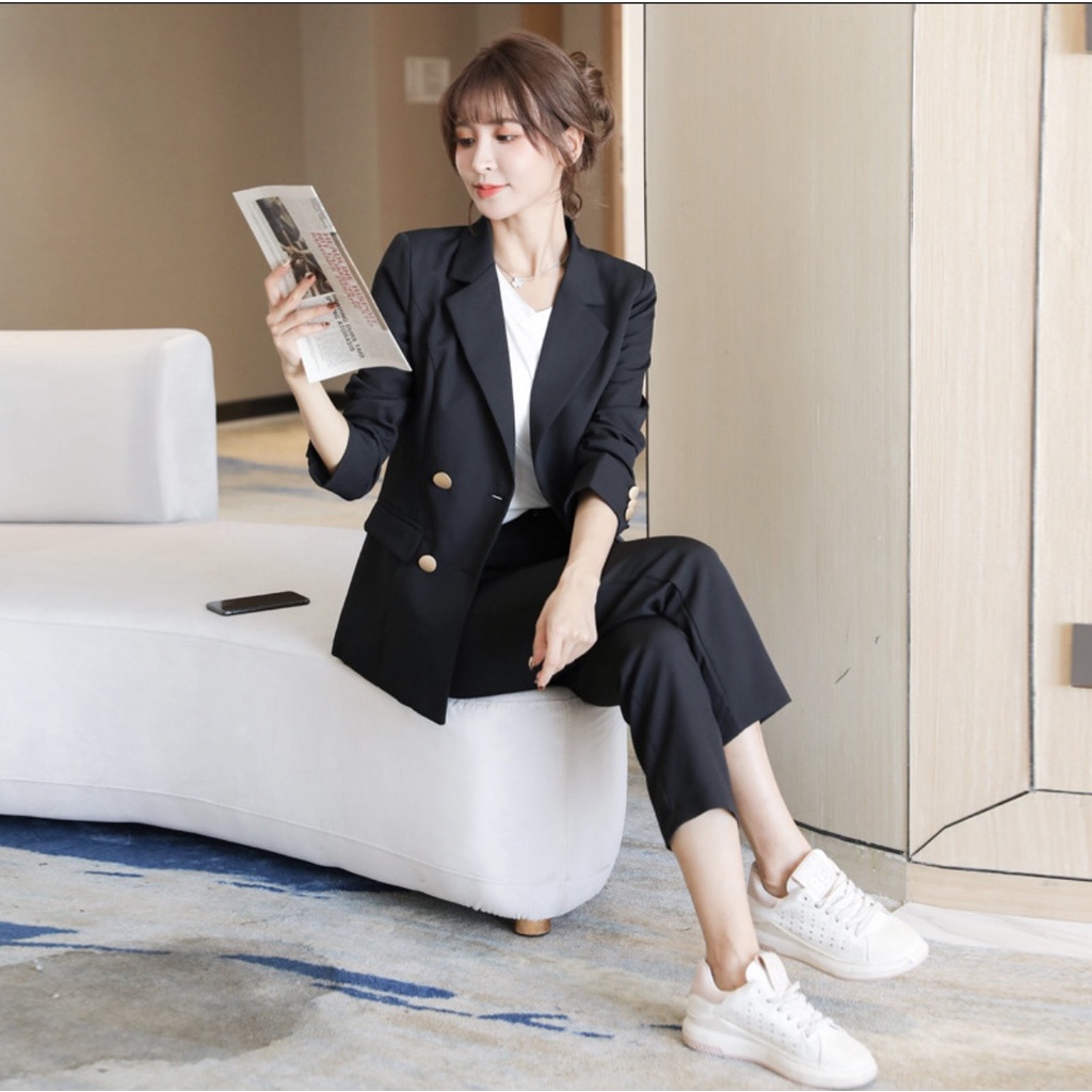 Áo khoác vest blazer nữ phong cách hàn quốc 2 túi dán chất cao cấp VEST257 - thời trang công sở  Lamie Fashion | BigBuy360 - bigbuy360.vn