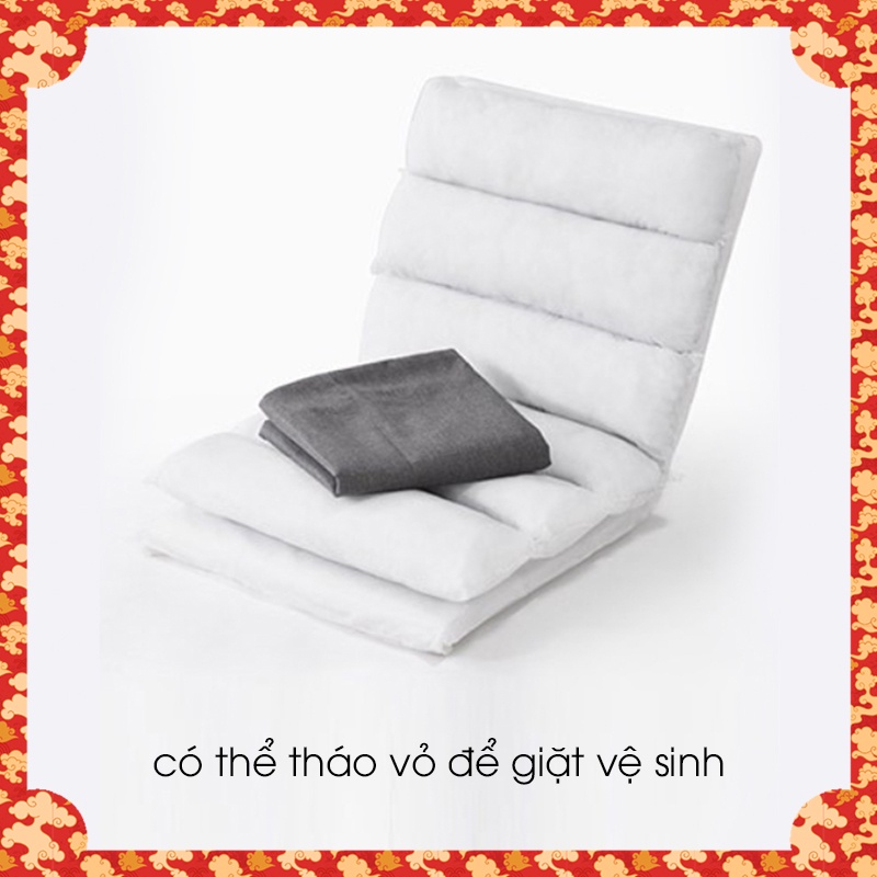 Ghế Bệt Tựa Lưng Đa Năng Loại Dày ~ 10 cm Bảo Hành 6 Tháng Lỗi 1 Đổi 1 Đệm Sofa Tựa Tường Có Dây Buộc Cố Định Vải Dày