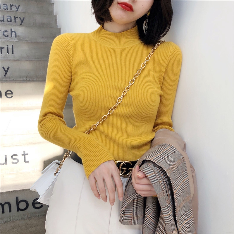 Áo Sweater Cổ Lọ Màu Xanh Bơ Phong Cách Retro Thời Trang Thu Đông | BigBuy360 - bigbuy360.vn