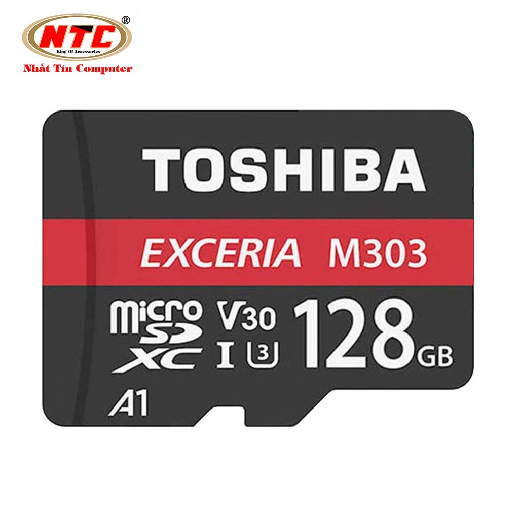 Thẻ nhớ MicroSDXC Toshiba Exceria M303 128GB UHS-I U3 4K V30 A1 R98MB/s W65MB/s (Đen)