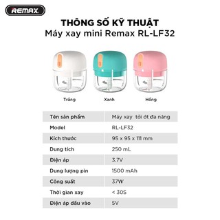 Máy xay tỏi ớt đa năng Remax RL-LF32