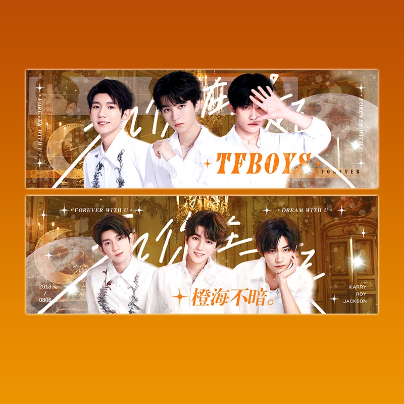 Tấm Poster Treo Trang Trí Phòng In Hình Thành Viên Nhóm Nhạc Tfboys