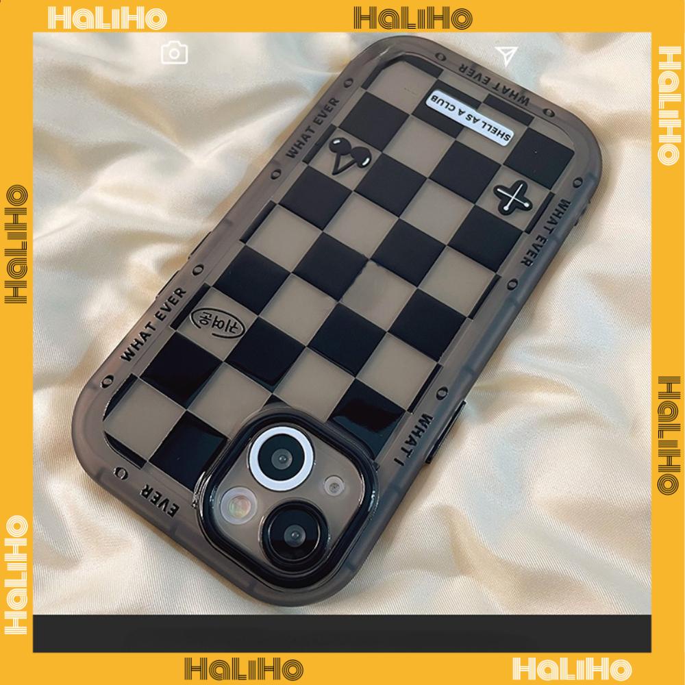 iPhone Case Silicone Soft Case Clear Case Airbag Shockproof Camera Protection Glossy Black Checkerboard Compatible For iPhone 14 Pro Max 13 Pro Max 12 Pro Max 11 Pro Max xr xs max
