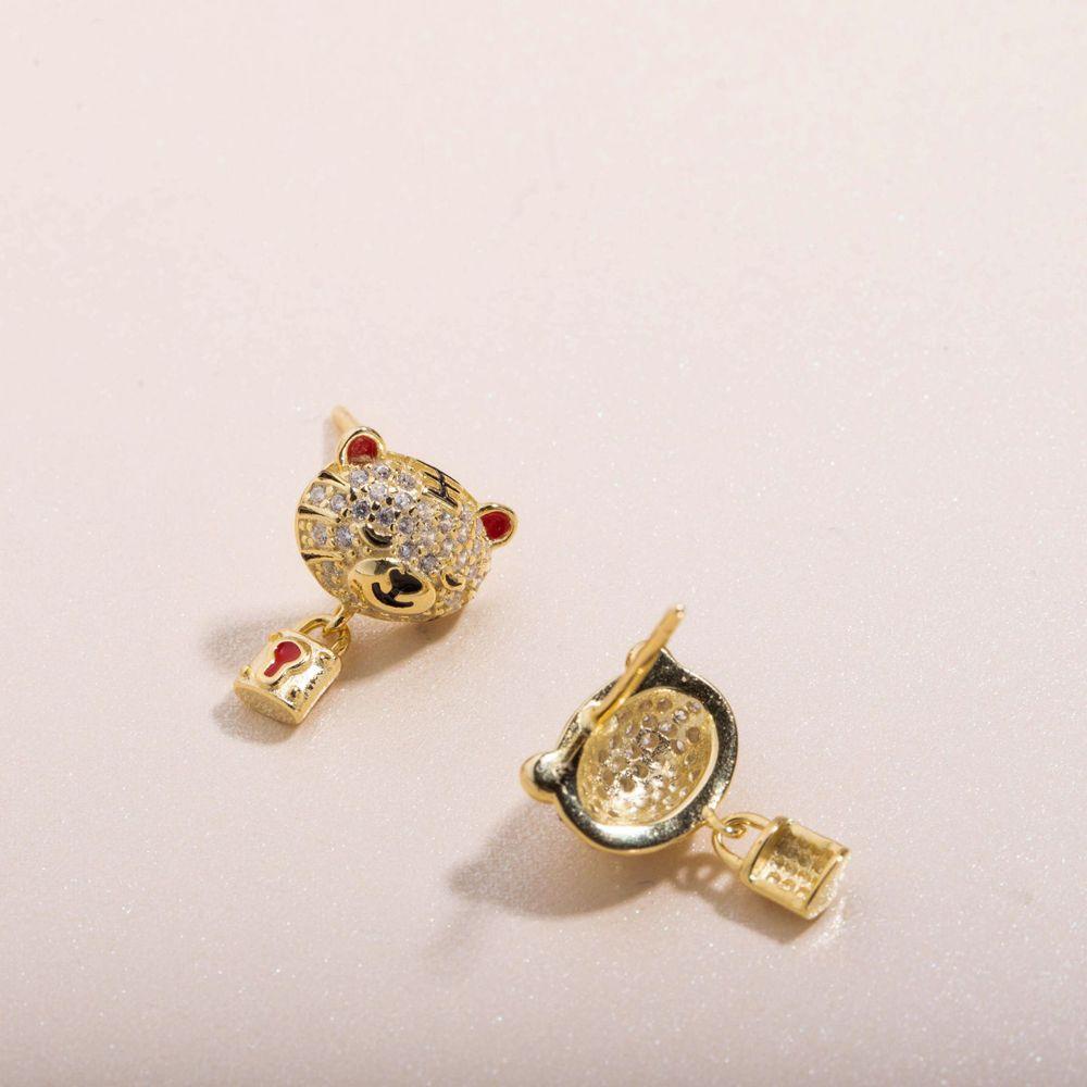 Hoa Tai Hình Con Hổ Mini Phong Cách Hàn Quốc Sang Trọng Đơn Giản Cho Nữ