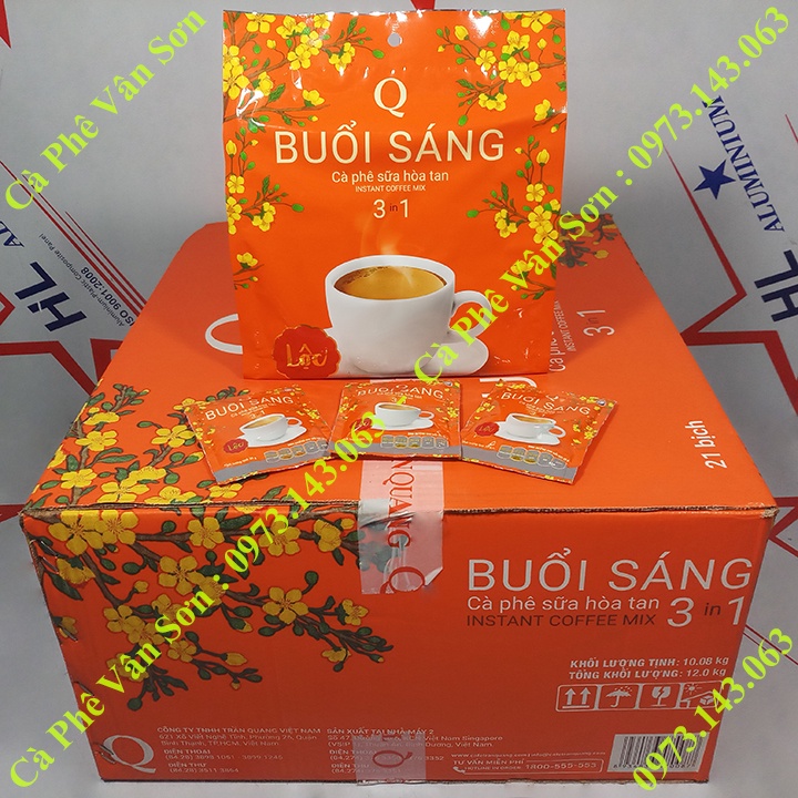 Cà phê sữa Buổi Sáng Trần Quang bịch 480g (24 gói vuông * 20g)