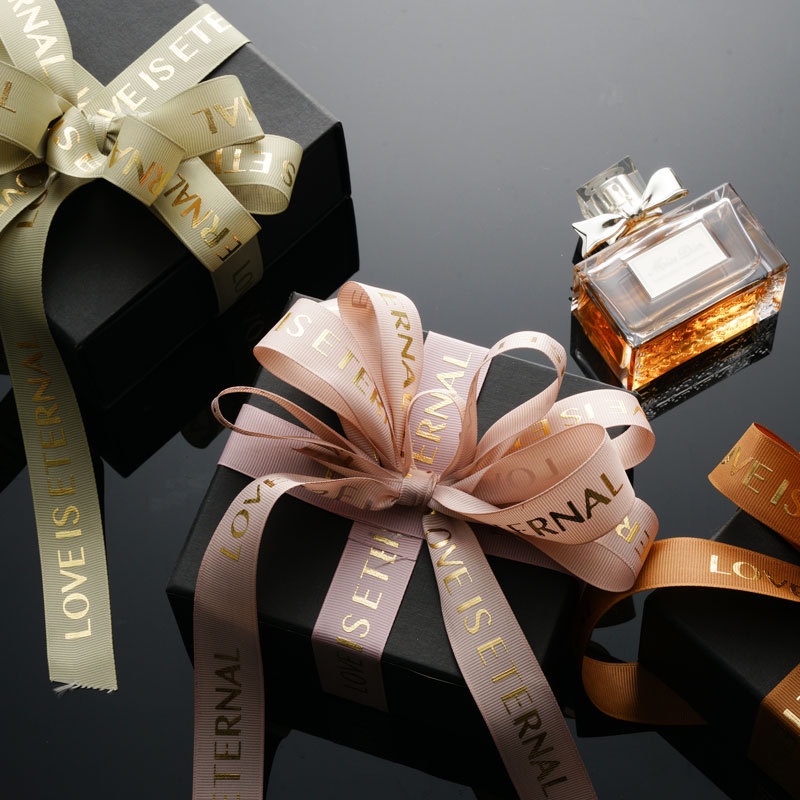 Cuộn Dây Ruy Băng Đính Hoa Lụa Satin Dùng Gói Quà Sinh Nhật