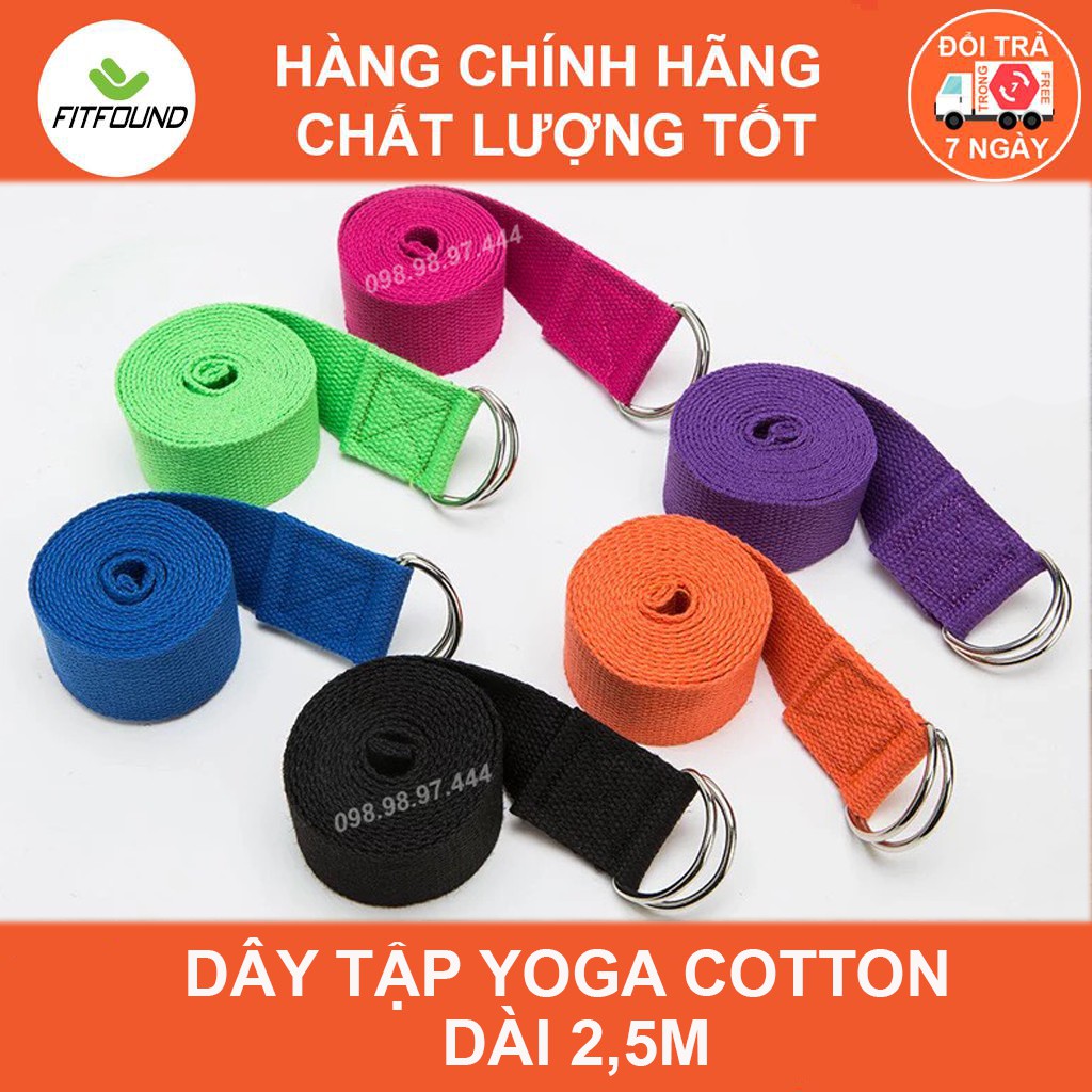 Dây tập yoga dài 2,5m cotton mềm