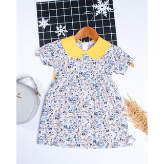 Đầm (váy) cotton hoa nhí cho bé