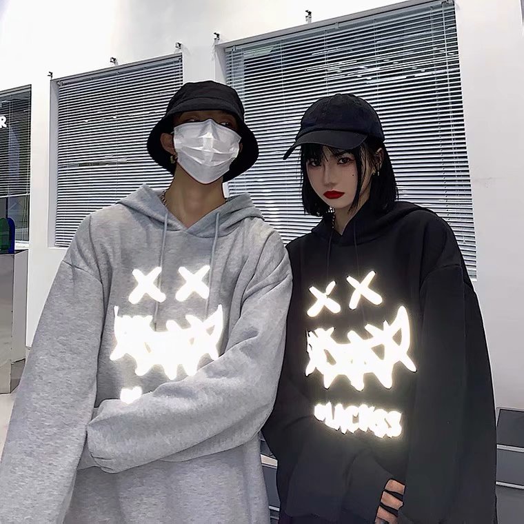 Áo hoodie dáng rộng in họa tiết hoạt họa phong cách Hàn Quốc thời trang dành cho nam và nữ cỡ M-5XL