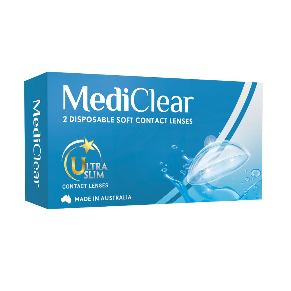 Kính Áp Tròng Australia Cận Thị Không Màu Mediclear 3 Tháng (1-15 độ)