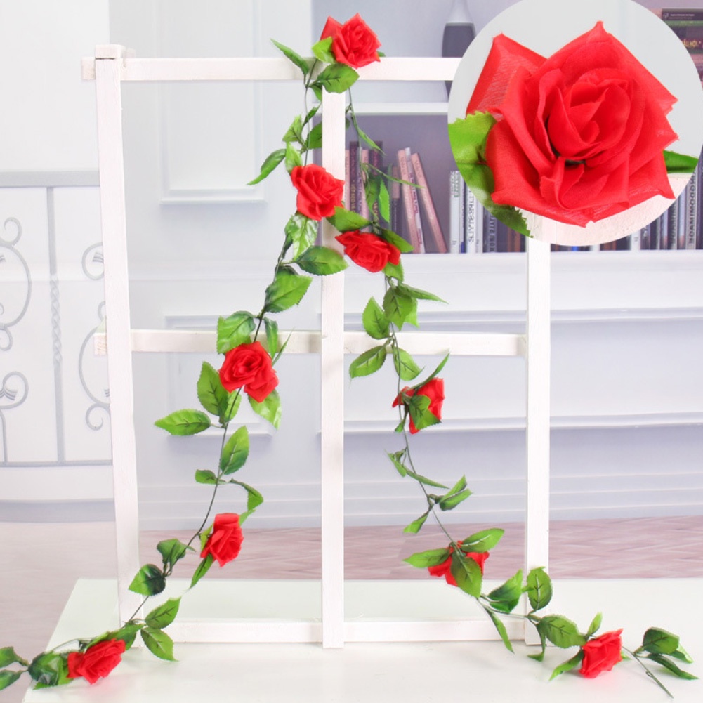 Dây hoa leo chất liệu nhân tạo 2.35m trang trí ống máy điều hòa