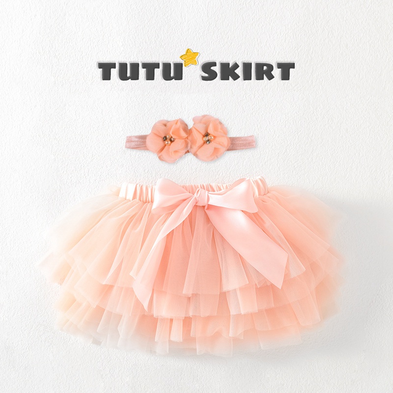 Set Váy Tutu + Băng Đô Công Chúa Dùng Làm Đạo Cụ Chụp Ảnh Xinh Xắn Cho Bé Gái