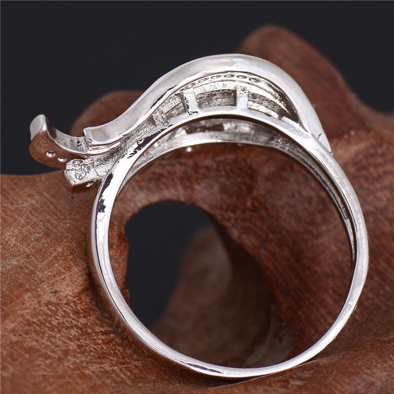 Nhẫn Bạc 925 Hình Đôi Cánh Đính Đá Thời Trang Cho Nữ