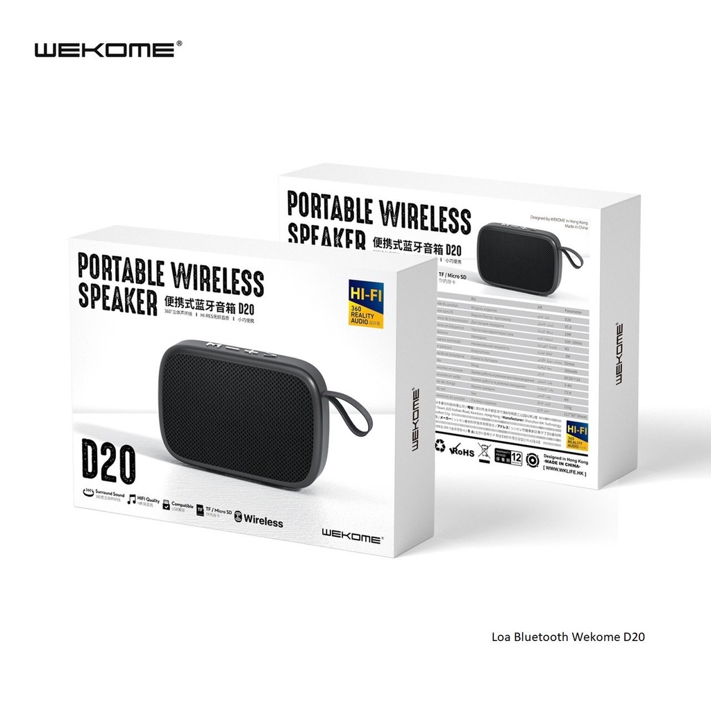 Loa bluetooth không dây Wekome D20 Chính hãng