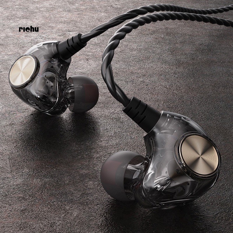 Tai nghe có dây chống ồn loa kép 4D Extra Bass nghe nhạc/chơi game cho điện thoại/máy tính/laptop/PC