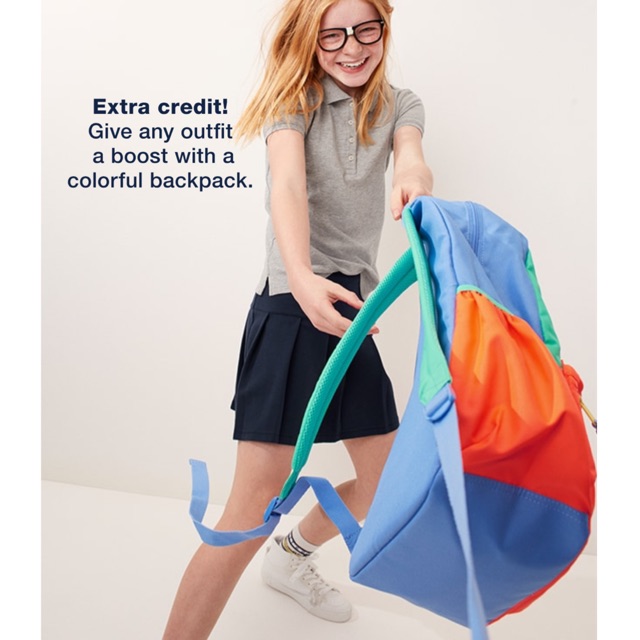 Áo Polo Bé Gái Uniform Ghi