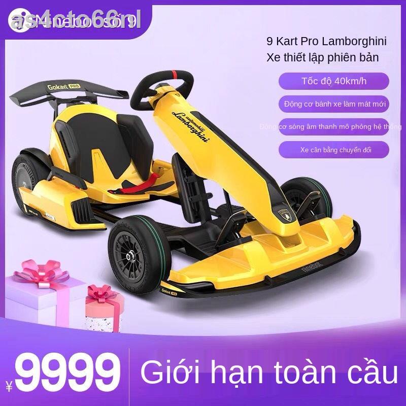 ( Sẵn)Số 9 Kart Pro dành cho người lớn trẻ em Internet xe điện màu đỏ trượt Lamborghini có thể thu vào