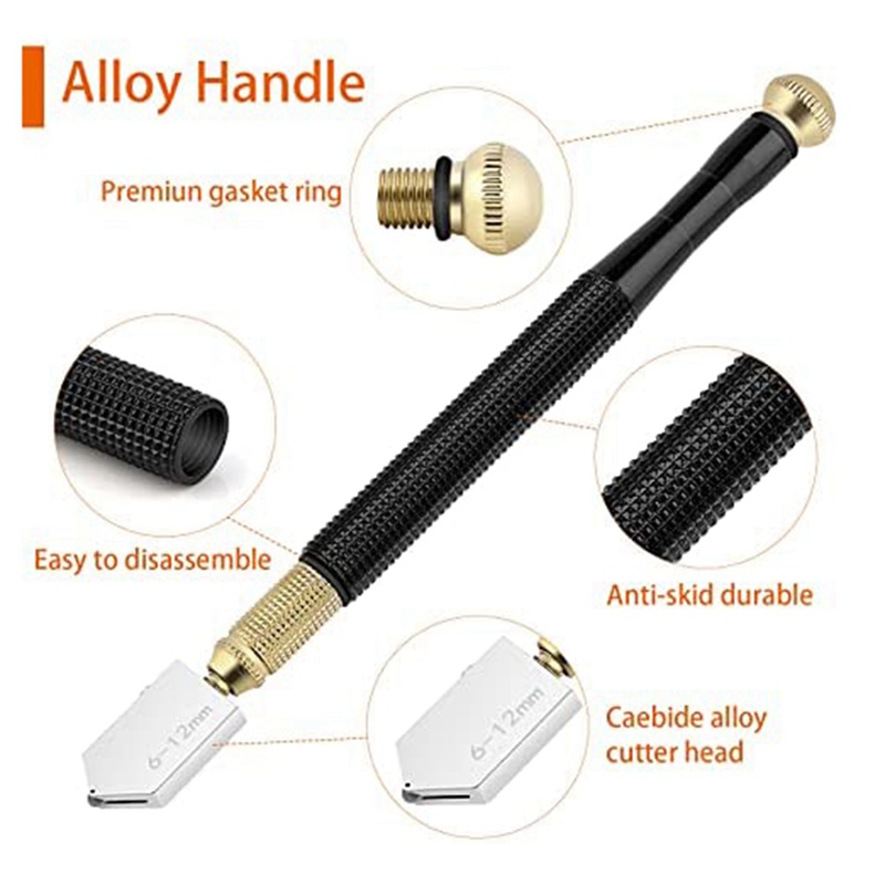 Bộ Dụng Cụ Cắt Kính Bằng Hợp Kim 2mm-20mm Có Tay Cầm Tiện Lợi