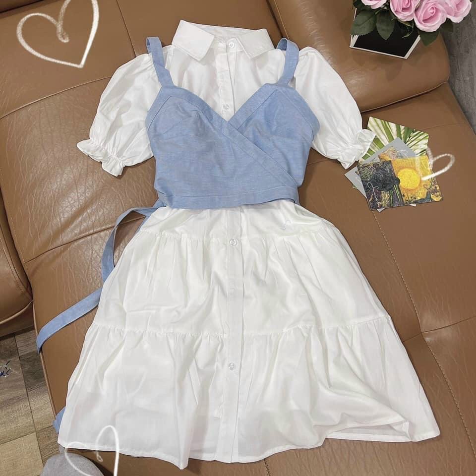 Đầm xòe mùa hè, đầm voan nữ chất đẹp, hàng đẹp bán shop, phom dưới 52kg | BigBuy360 - bigbuy360.vn