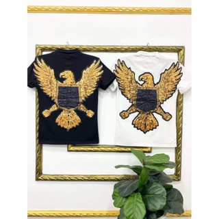 Áo thun nam nữ hình đại bàng kim sa đính đá cực chất -100% hàng QC - vải cotton chắc chắn co dãn