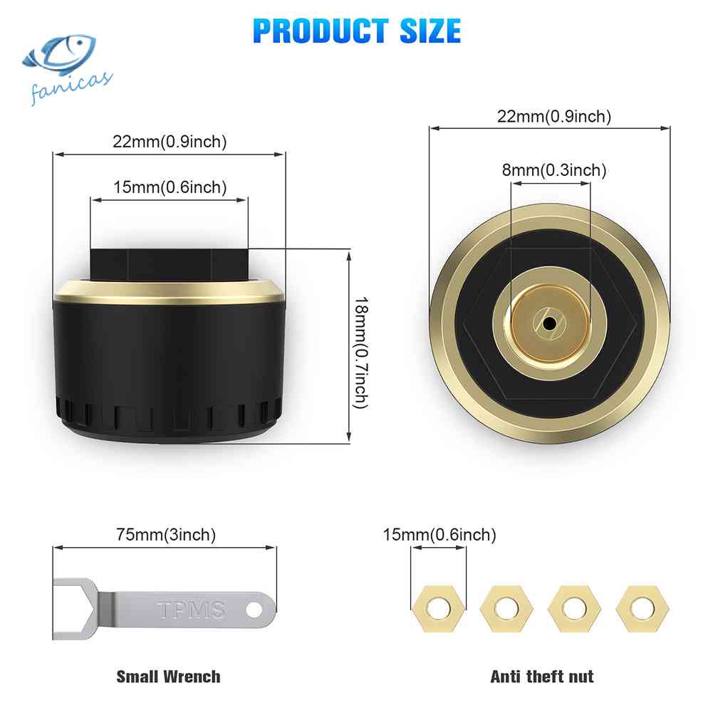 Hệ Thống Cảm Biến Áp Suất Lốp Xe Hơi Kết Nối Bluetooth