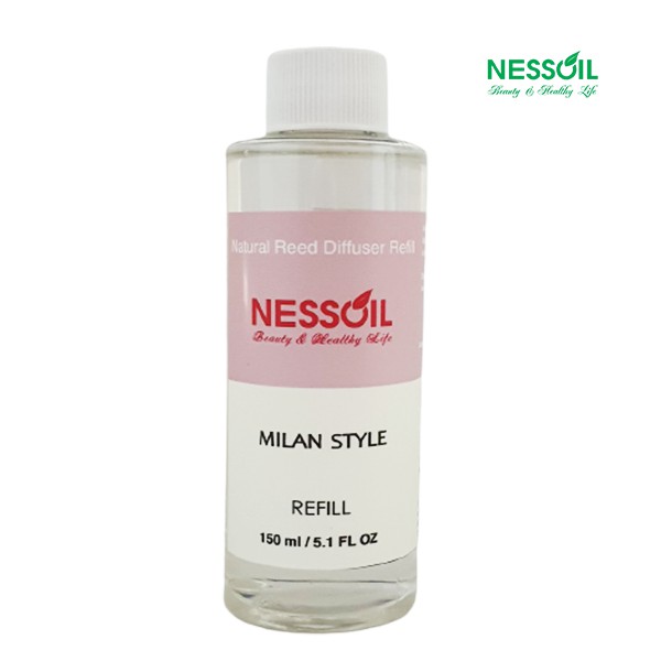 Tinh dầu Refill (thay thế, bổ sung) 150ml, dùng để rót vào bộ cắm đã cạn tinh dầu, Reed Diffuser Oil Refill + 10 que