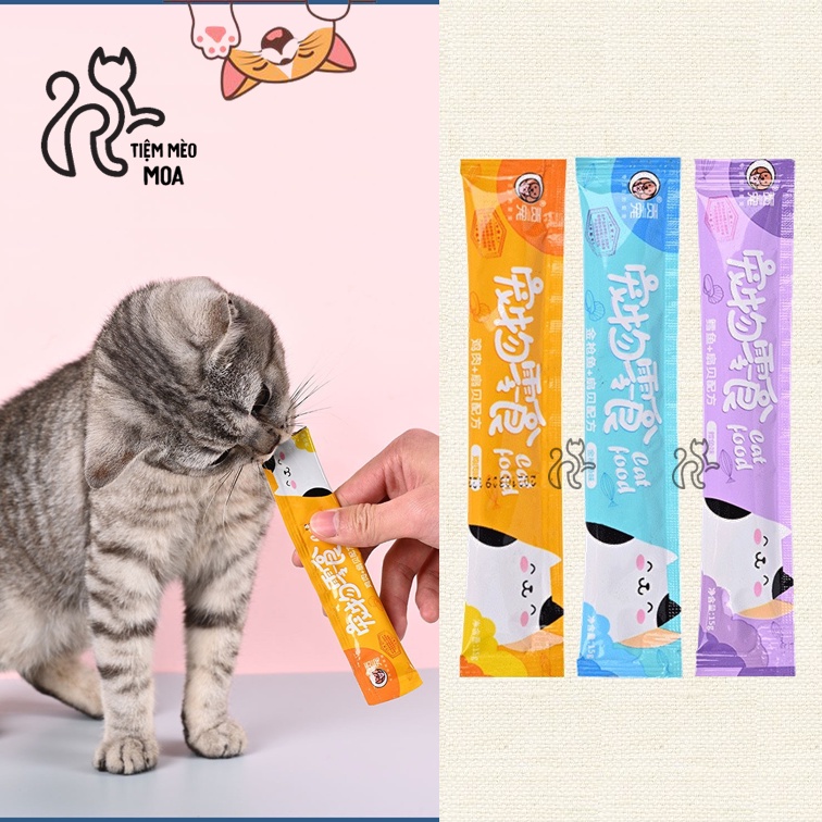 5 thanh súp thưởng cho mèo - vị hải sản - 15gram - Tiệm Mèo Moa