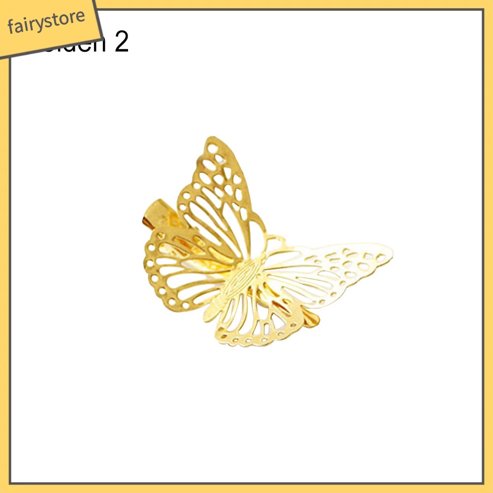 Kẹp tóc kim loại hình bướm bắt mắt thời trang cổ điển