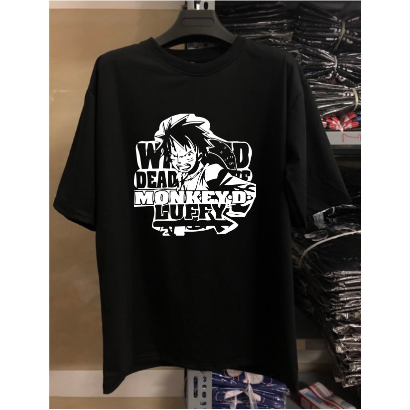 Áo phông unisex Luffy OnePiece tay lỡ form rộng dáng xuông cả nam nữ Siêu Ngầu - áo thun 360 oversize basic tee big logo