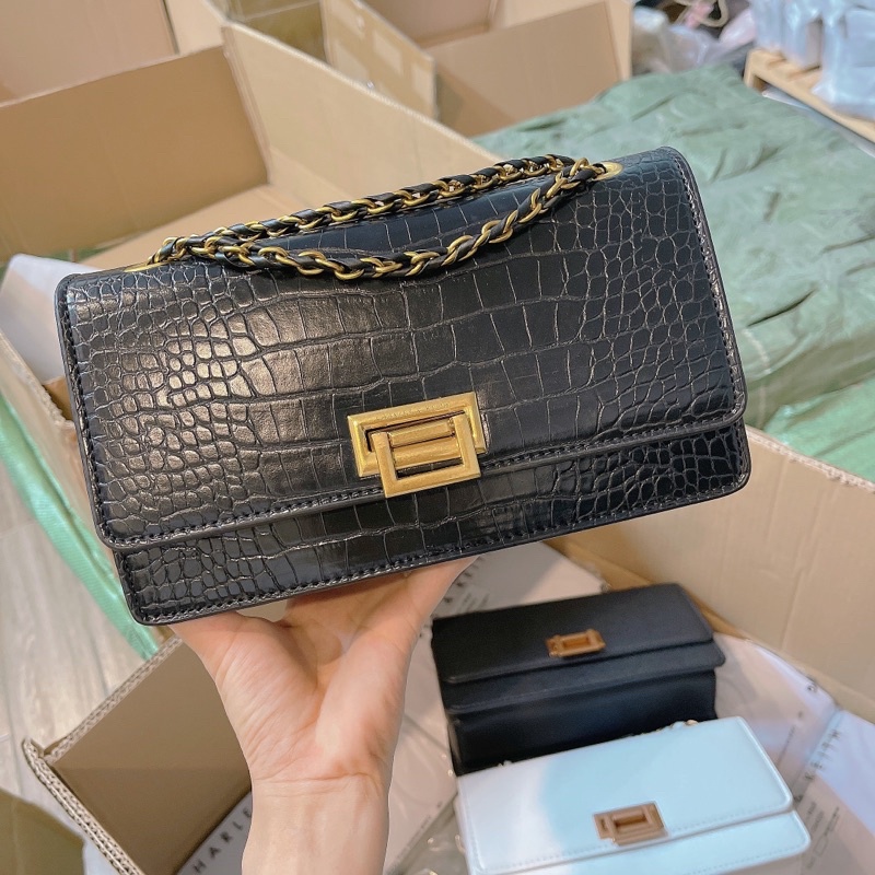 Túi xách nắp gập công sở ảnh thật + video