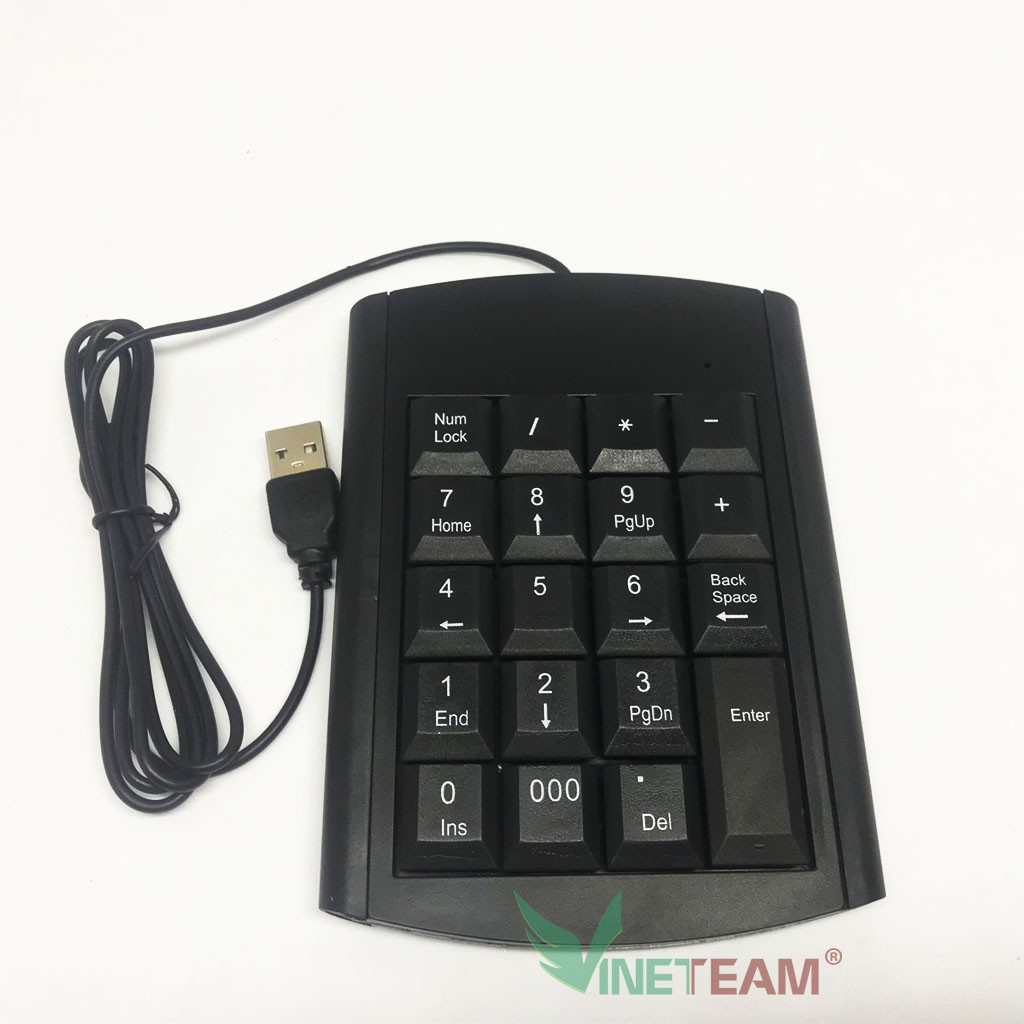 Bàn phím số rời có dây kết nối cổng USB cho máy tính , laptop sử dụng cho kế toán Model KJ-06-Xgamingstore -dc4471