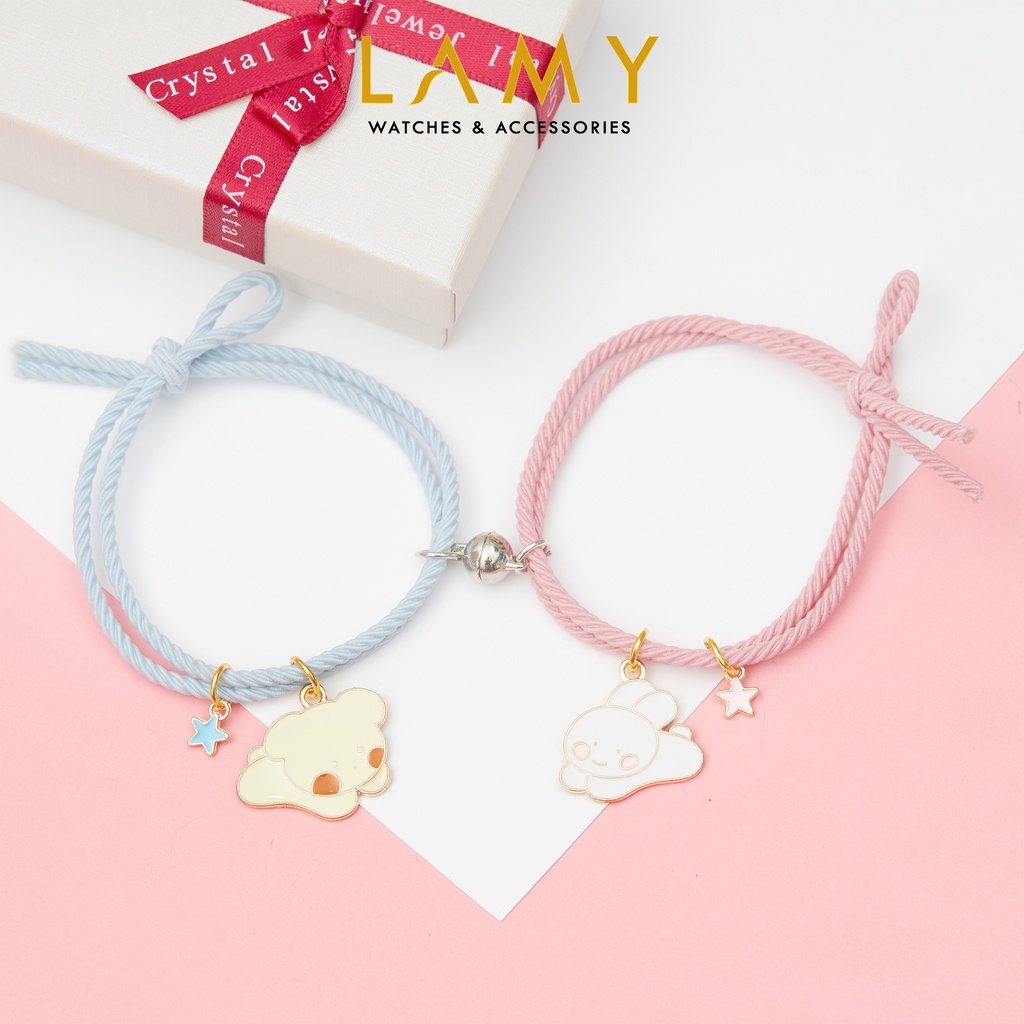 Vòng tay cặp đôi nam nữ CDE Charm Thỏ Mimi and Neko CDE1107
