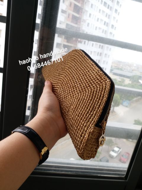 Clutch- ví cầm tay bằng sợi cọ