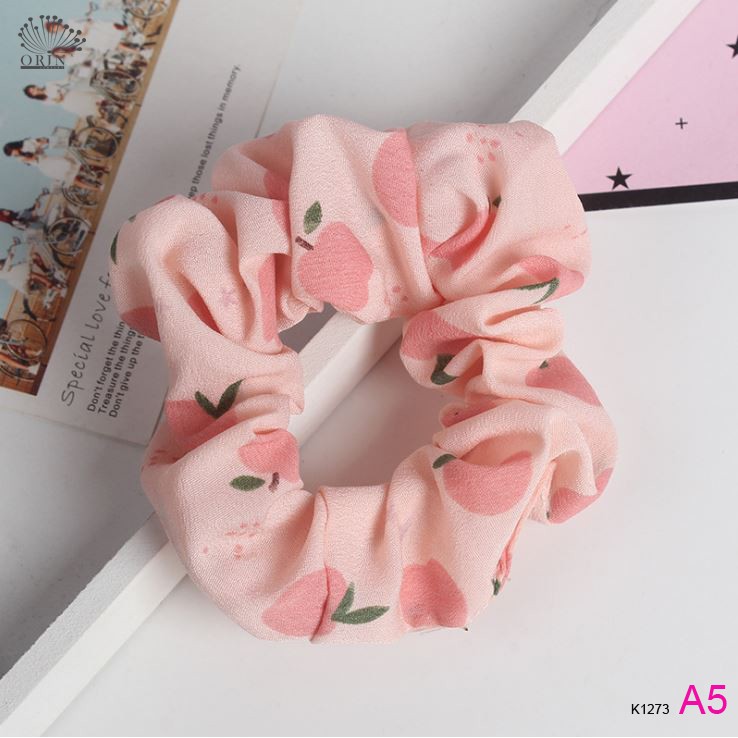 Dây buộc tóc, cột tóc scrunchies hoa quả dễ thương Orin K1273