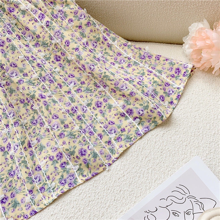 Đầm Hoa Hai Dây Đính Nơ Phong Cách Phương Tây Thời Trang Mùa Hè Hàng Mới Dành Cho Bé Gái