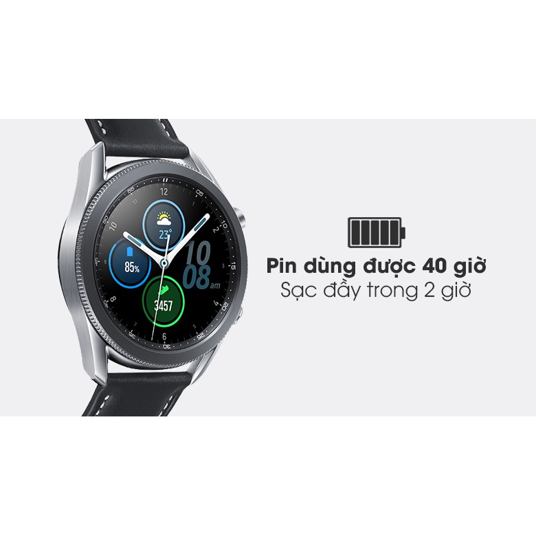 Đồng hồ Samsung Galaxy Watch 3 41mm viền thép hồng dây da