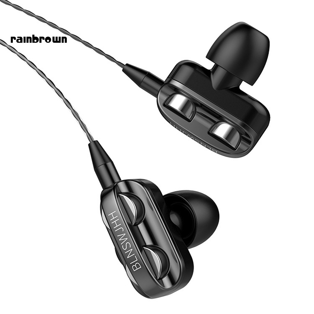 Tai nghe thể thao Rbg 4 Driver Hifi có dây chất lượng cao