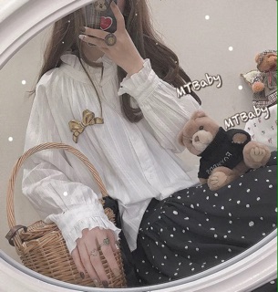 ORDER |Mitang Style| Áo sơ mi cổ ren, sơ mi cổ trụ phối ren