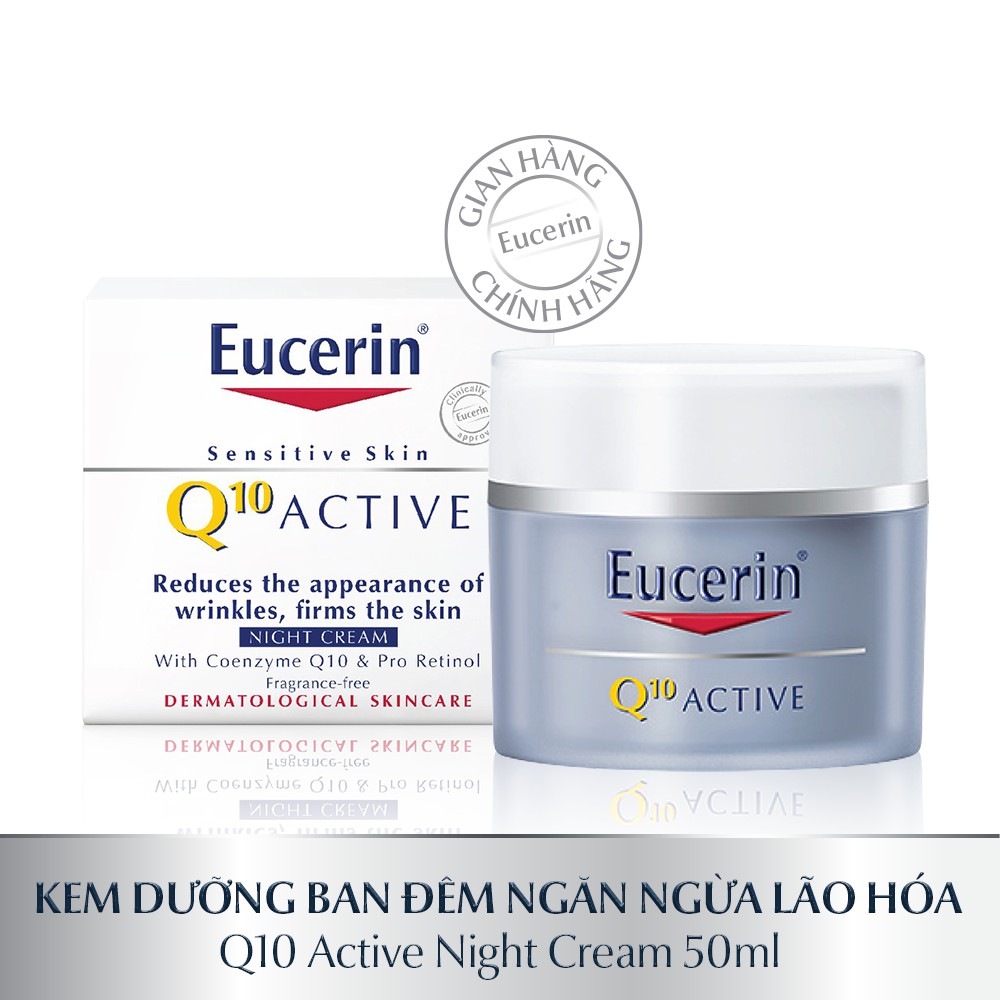 Eucerin Kem Dưỡng Ẩm Chống Lão Hóa Ban Đêm Eucerin Q10 Active Night Cream 50ml
