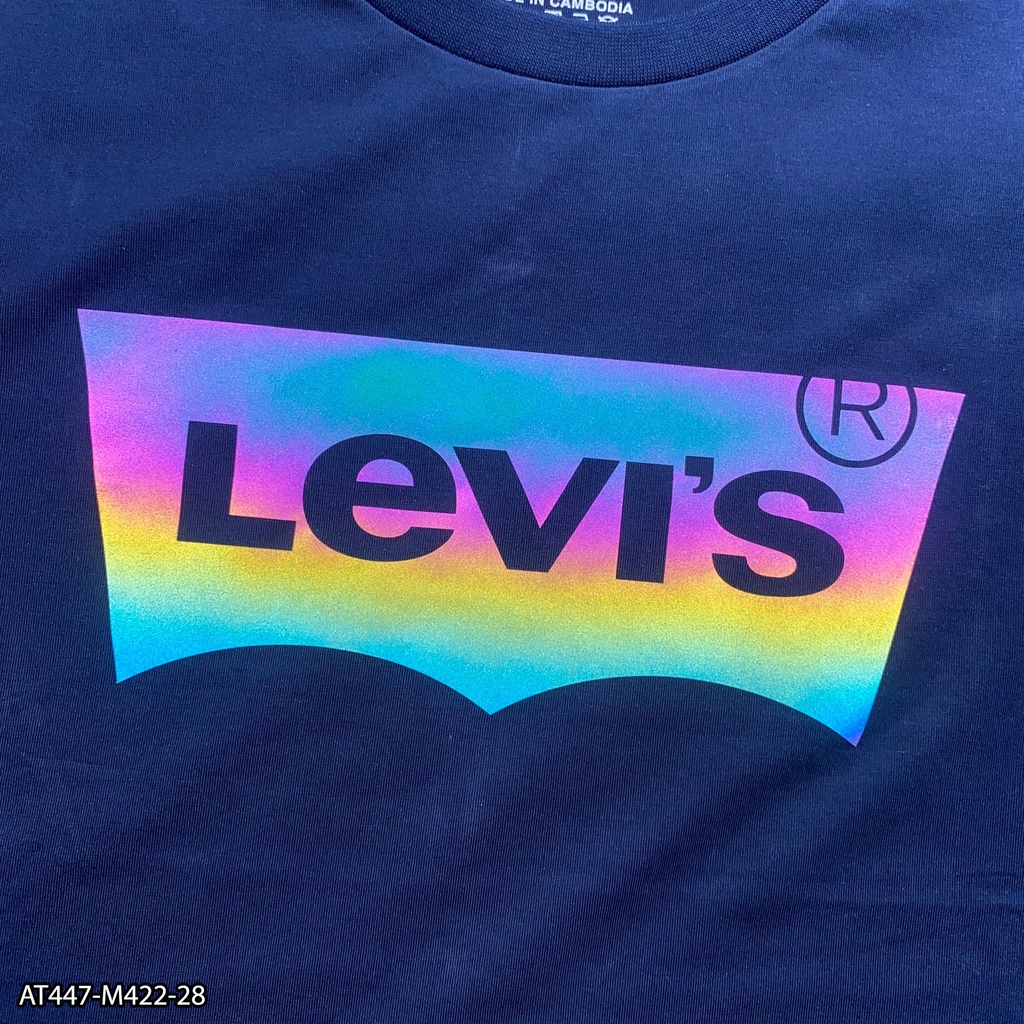 Áo thun Levis logo phản quang 100% Cotton AT447 - áo thun nam in chữ trước- 11 MÀU- VNXK