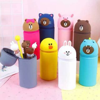 Hộp bút silicon Gấu Brown/ Thỏ Cony 18cm
