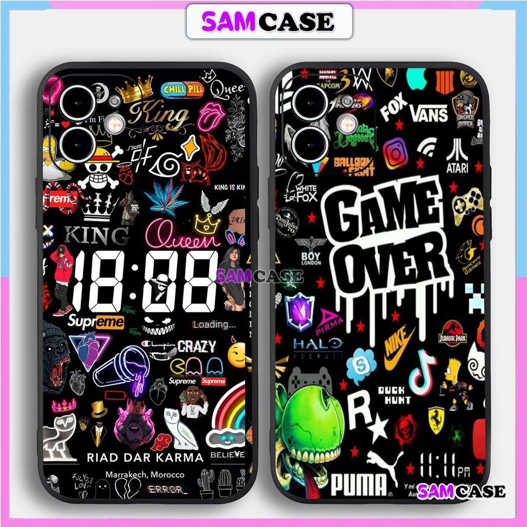 Ốp lưng iPhone 6/6s/7/8/X/XS/11/12/13/14 Pro Plus Max viền vuông chống sốc bảo vệ camera silicon mềm cá tính,cute LS1-1