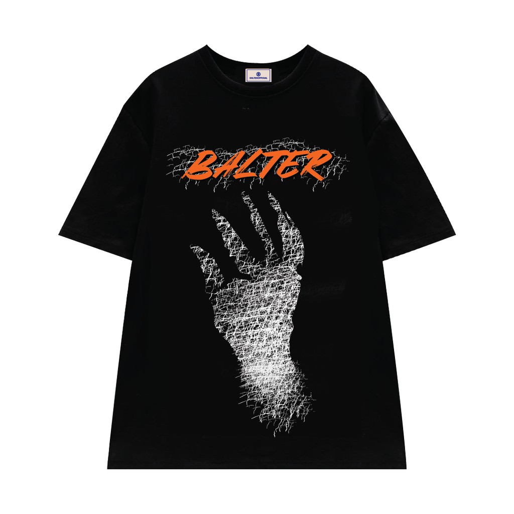Áo thun Balter - Cracked hand - Đen