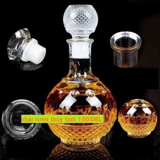 Chai đựng rượu thủy tinh cao cấp dung tích 1000ml.