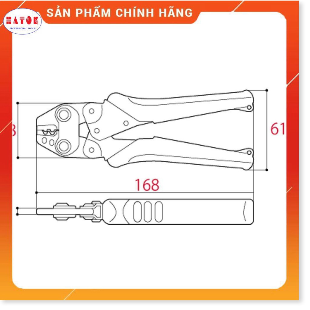 Kìm bấm cos 1.25/2 TP-2 Tsunoda - Chất lượng