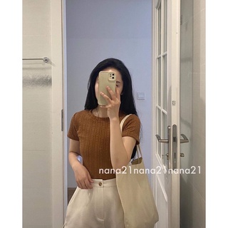 Pull croptop hoạ tiết Nana21 Nanastore21