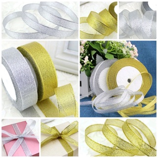 Ruy băng kim tuyến vàng bạc 0.6cm,1cm,1,2cm,1,5cm,2cm giá 1 mét